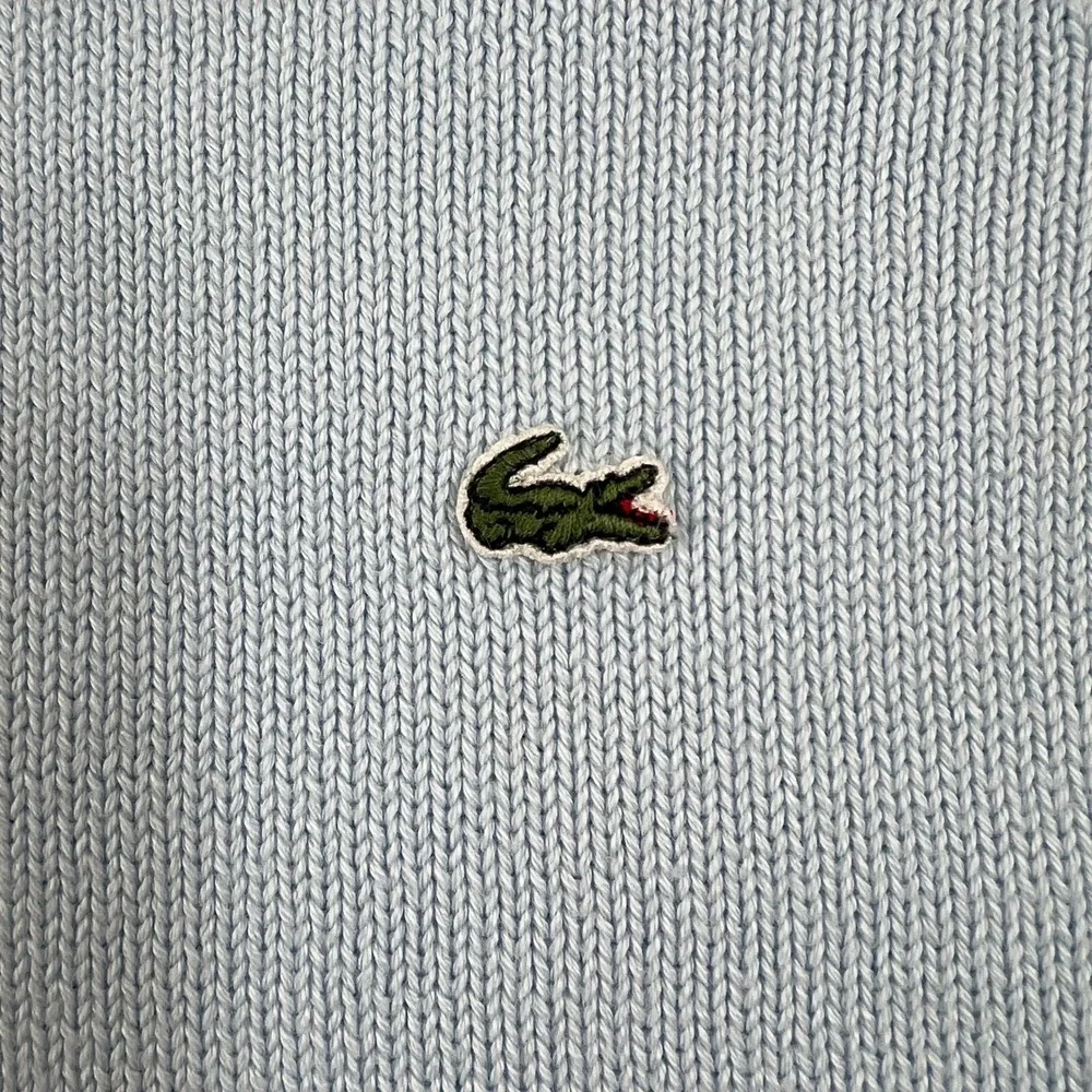 Lacoste Light Blue Cotton Croc Logo Long Sleeve Sweater Women US Size‎ M (EU/8)
